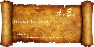 Alexa Erhard névjegykártya